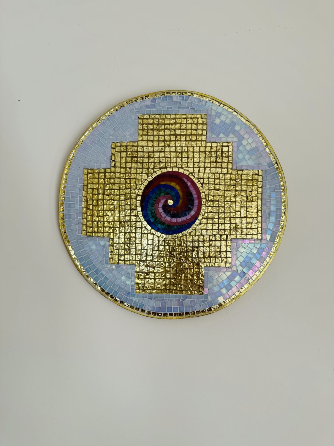 Chakana Symbol — through Serçin’s Perspective, glass mosaic by Serçin Mezhepoğlu